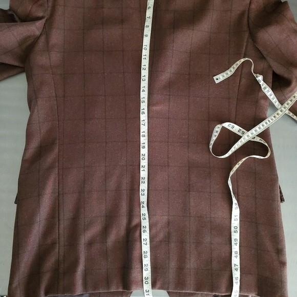 KITON Cashmere Plaid 3 Button Windowpane Brown Red Blazer Jacket Coat 52 IT 42 U - Picture 13 of 16